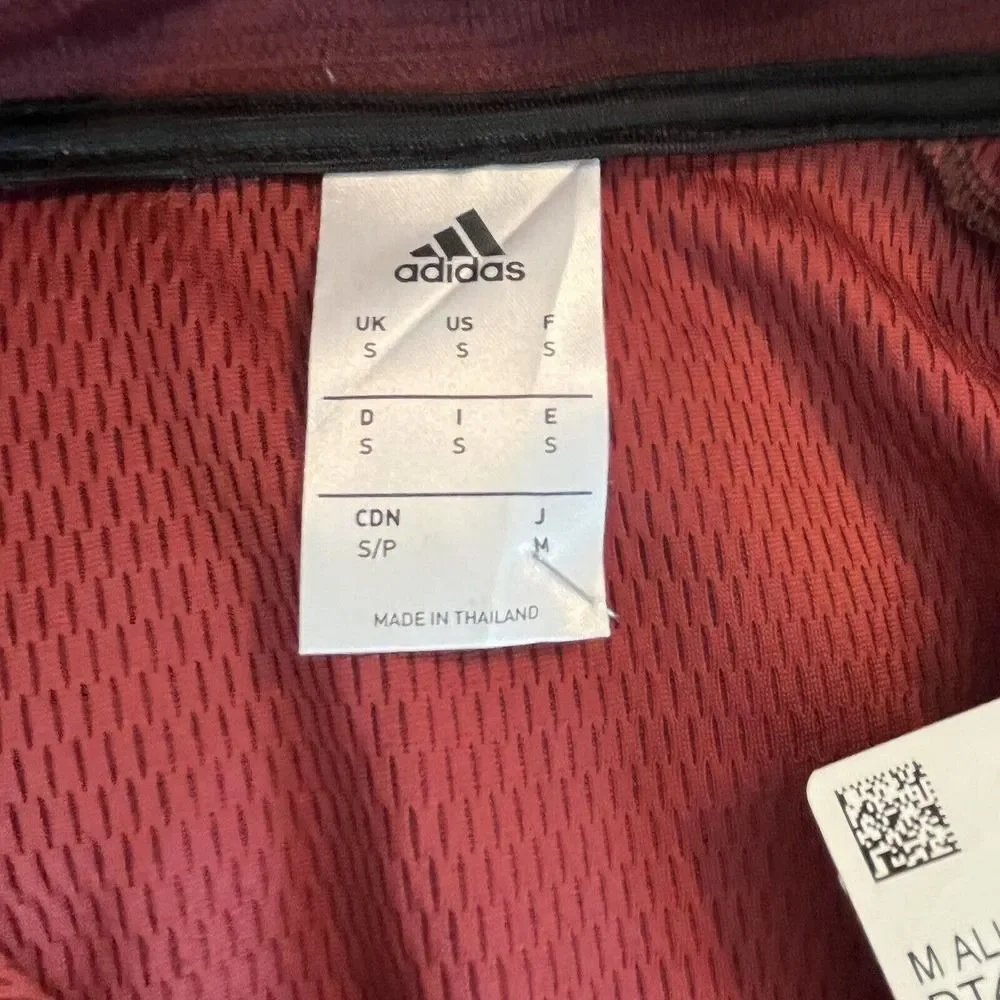 NWT Adidas Men's Climalite 1/4‎ Zip Pullover Red Activewear Jacket Size S $45